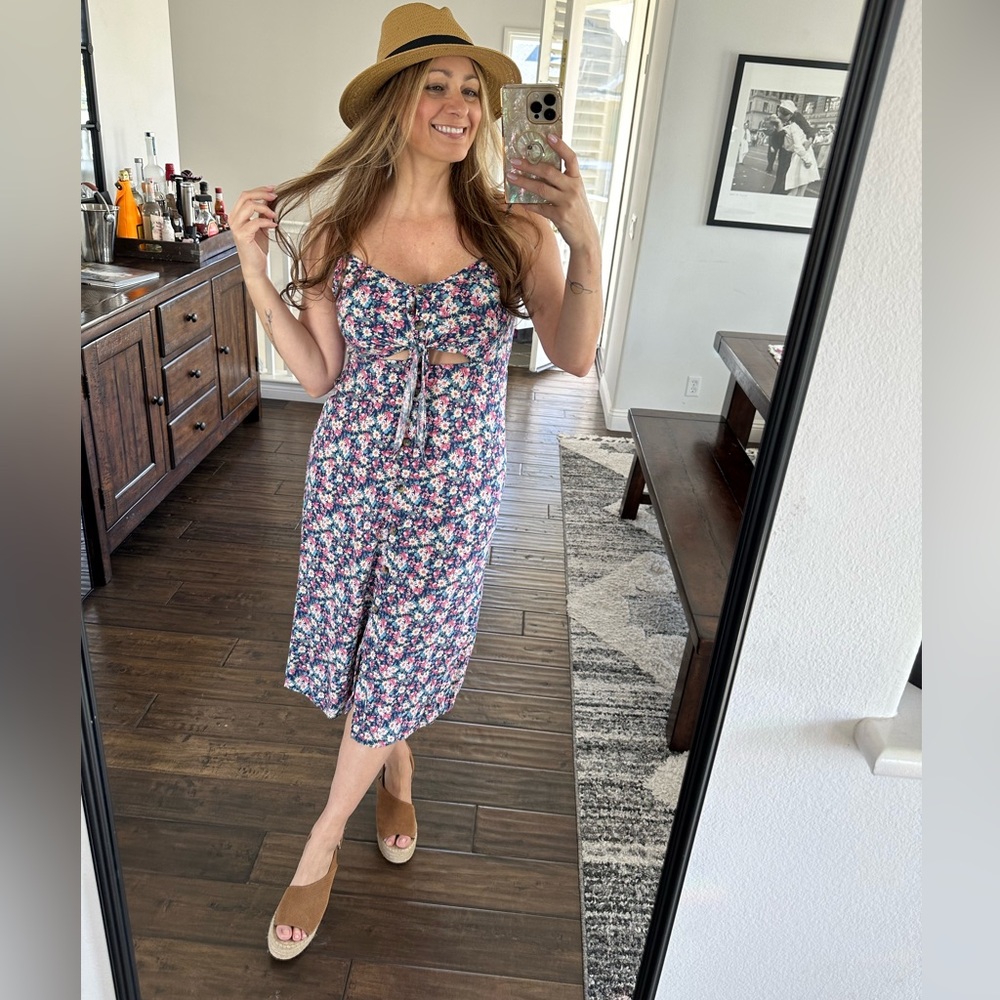 Mini Chica Midi Sundress Floral Dress Size Medium